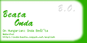 beata onda business card